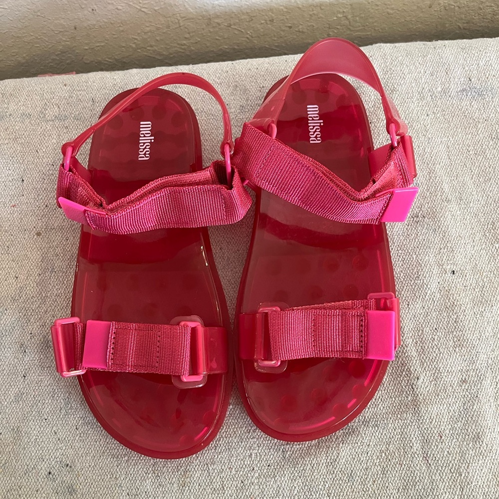 Melissa Woman's Papete Pink Summer Beach Sandals Sz 8 - Picture 5 of 8